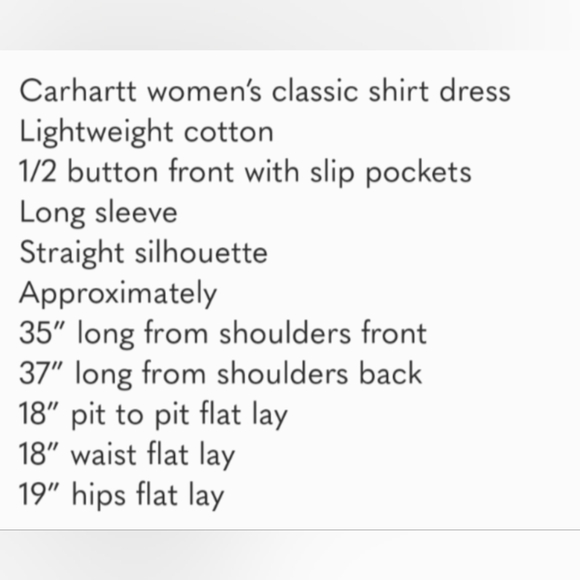 Carhartt WIP black shirt button down shirt/dress/tunic size XSmall w/pockets - Picture 7 of 8